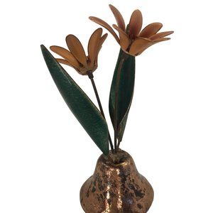 Unique floral Copper and Metal Bell